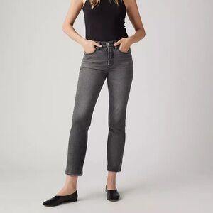 Levi's Women’s Wedgie Straight Fit Jeans 31x28 in Worn Black Wash